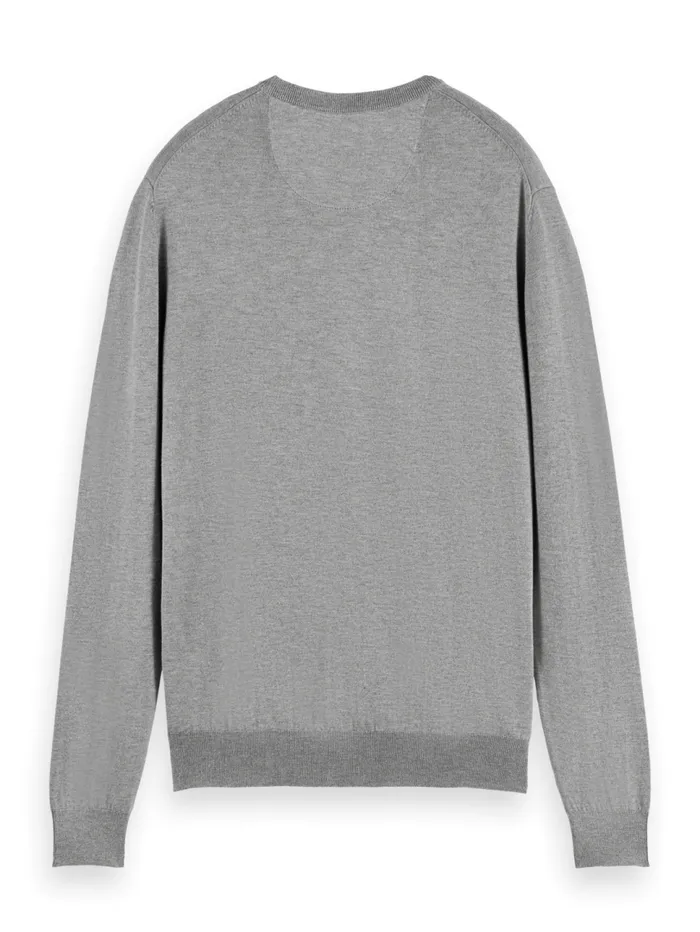 Essential Classic Crewneck Pullover Black Men Scotch and Soda Knitwear