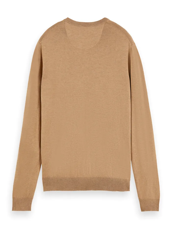 Essential Classic Crewneck Pullover Black Men Scotch and Soda Knitwear