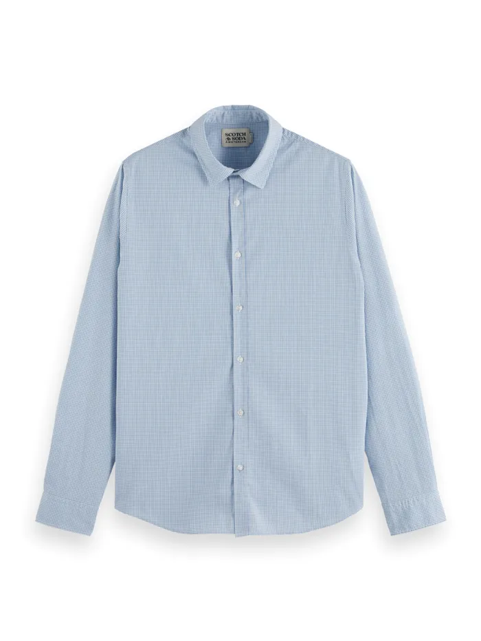 Essential Poplin Checked Shirt Green Check Men Scotch and Soda Shirts