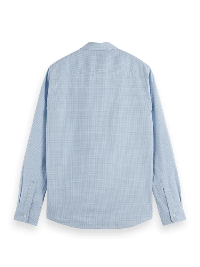 Essential Poplin Checked Shirt Green Check Men Scotch and Soda Shirts