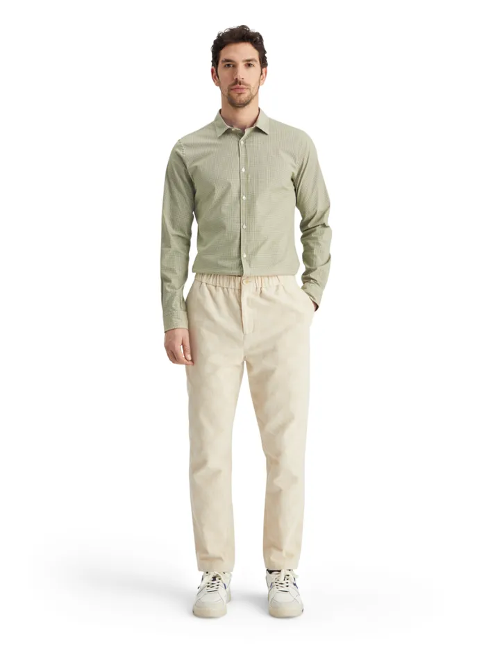 Essential Poplin Checked Shirt Green Check Men Scotch and Soda Shirts