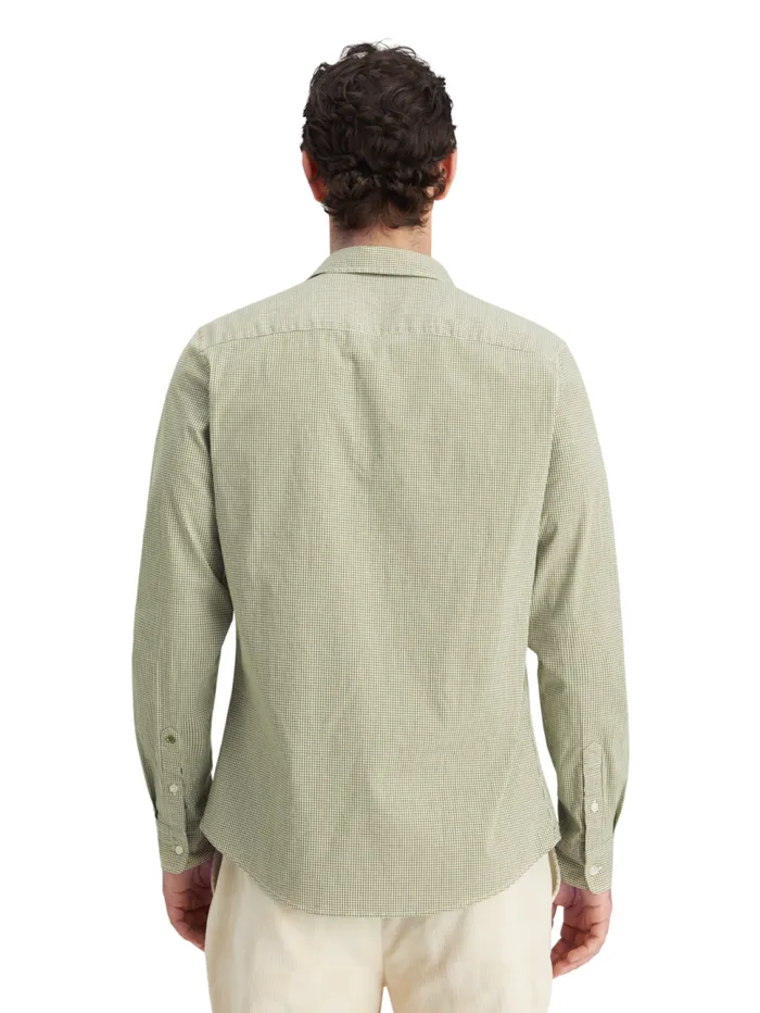 Essential Poplin Checked Shirt Green Check Men Scotch and Soda Shirts