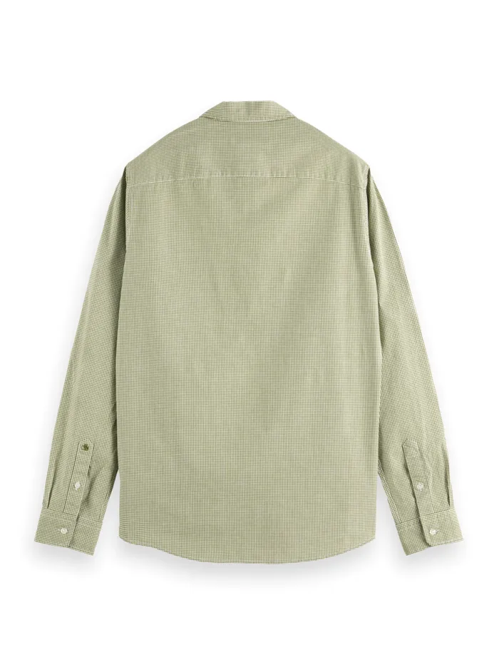 Essential Poplin Checked Shirt Green Check Men Scotch and Soda Shirts