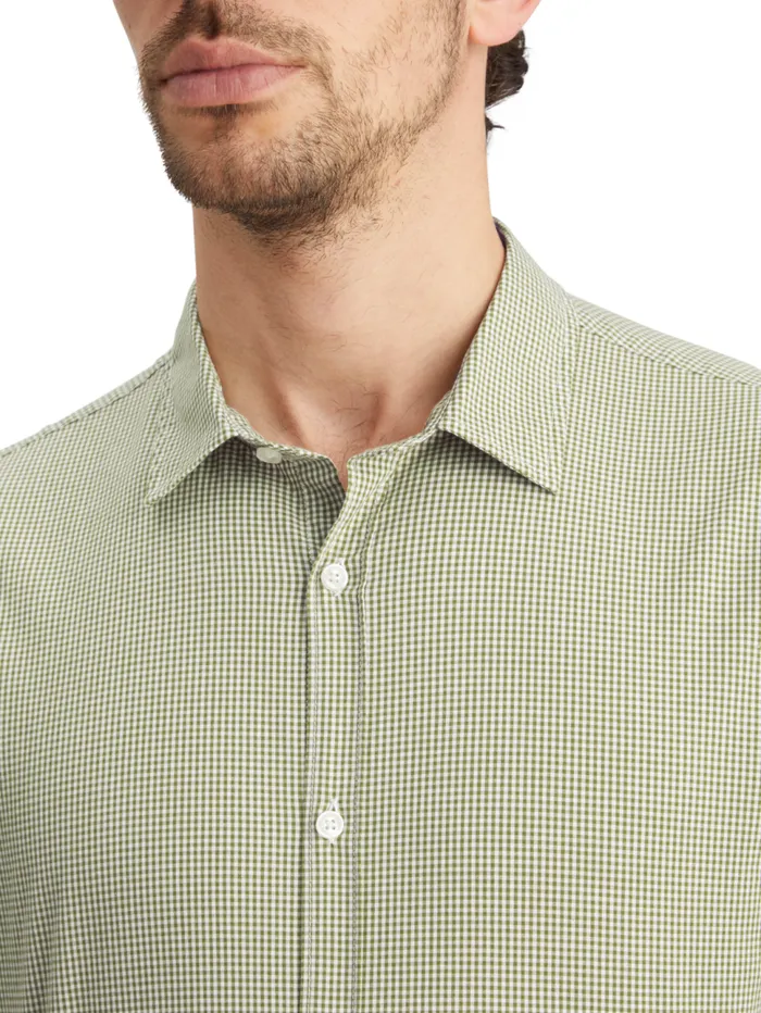 Essential Poplin Checked Shirt Green Check Men Scotch and Soda Shirts