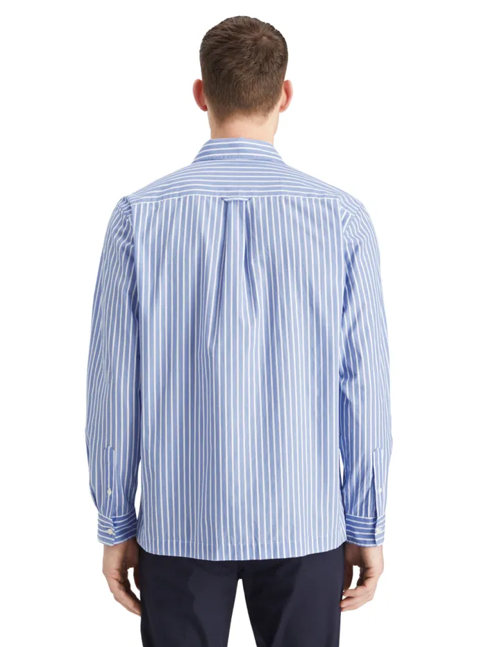 Essential The Free Spirit Peace Bird Poplin Shirt Blue White Stripe Men Scotch and Soda Essentials Essential The Free Spirit Peace Bird Poplin Shirt Blue White Stripe Men Scotch and Soda Essentials
