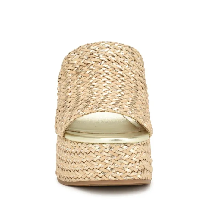 Everie Espadrille Wedge Sandals Natural Platino Women Nine West High Heels Everie Espadrille Wedge Sandals Natural Platino Women Nine West High Heels