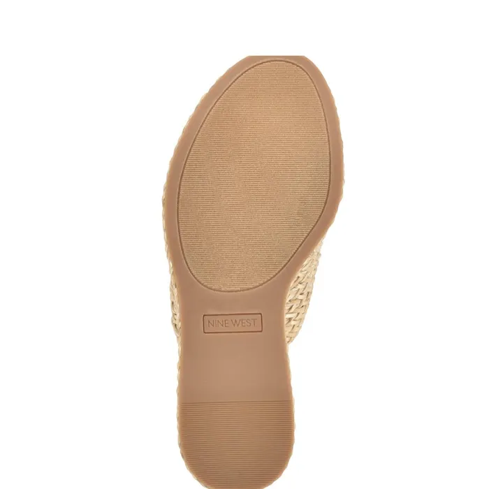 Everie Espadrille Wedge Sandals Natural Platino Women Nine West High Heels Everie Espadrille Wedge Sandals Natural Platino Women Nine West High Heels