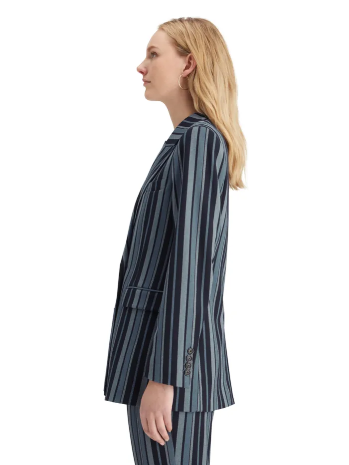 Fitted Double Breasted Striped Blazer Blue School Stripe Women Scotch and Soda Blazers Fitted Double Breasted Striped Blazer Blue School Stripe Women Scotch and Soda Blazers