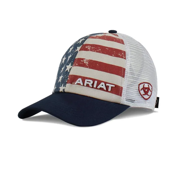 Flag Print Cap Multi Women Ariat Hats and Caps