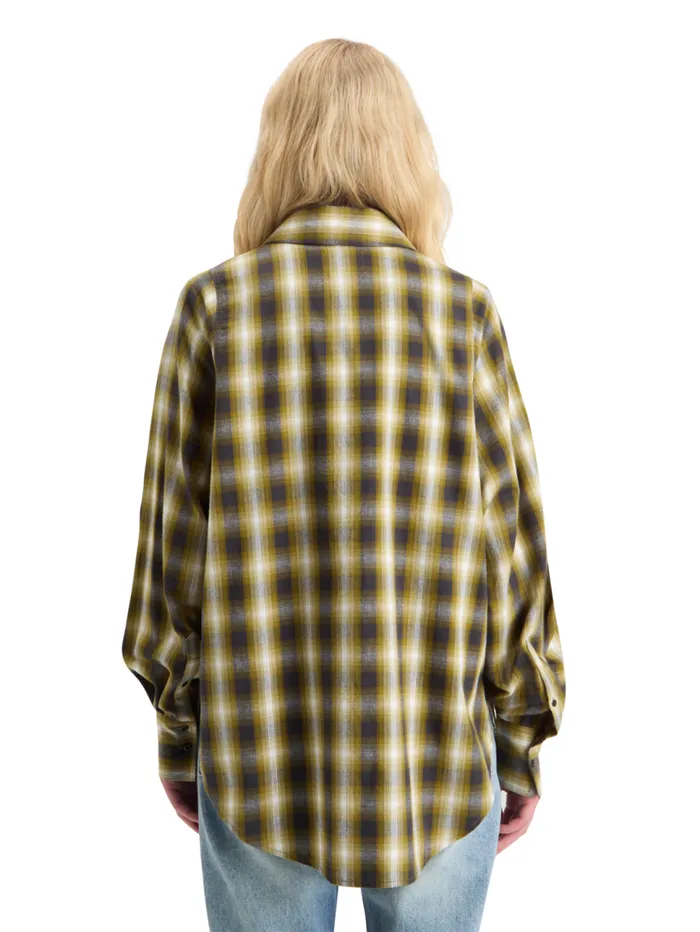 FLANNEL SHIRT Olive Check Women Scotch and Soda Blouses and Shirts