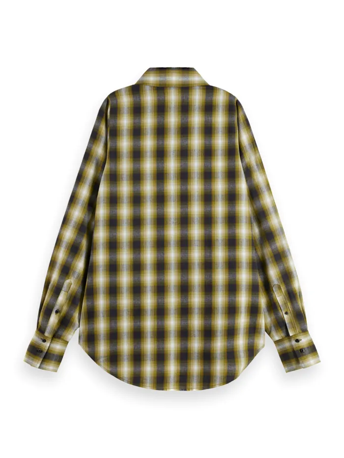 FLANNEL SHIRT Olive Check Women Scotch and Soda Blouses and Shirts