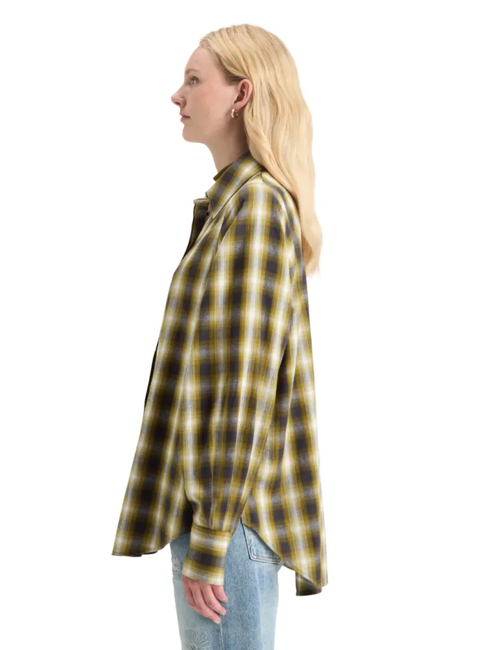 FLANNEL SHIRT Olive Check Women Scotch and Soda Blouses and Shirts