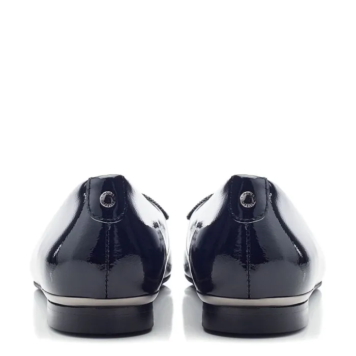 Flat And Ballerina Shoes Women Moda In Pelle Hermionee Black Patent Leather