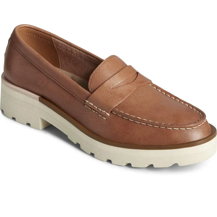 Flats and Loafers Women Sperry Lug Penny Loafer Tan Flats and Loafers Women Sperry Lug Penny Loafer Tan