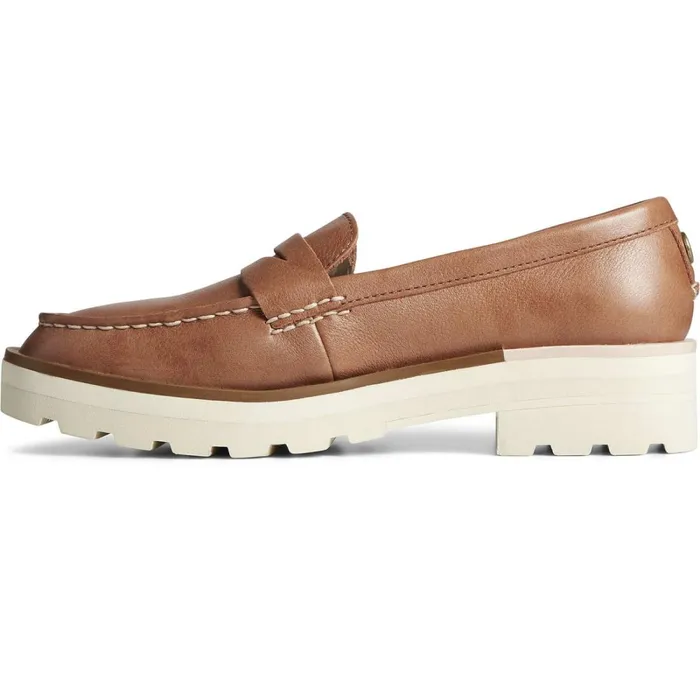 Flats and Loafers Women Sperry Lug Penny Loafer Tan Flats and Loafers Women Sperry Lug Penny Loafer Tan