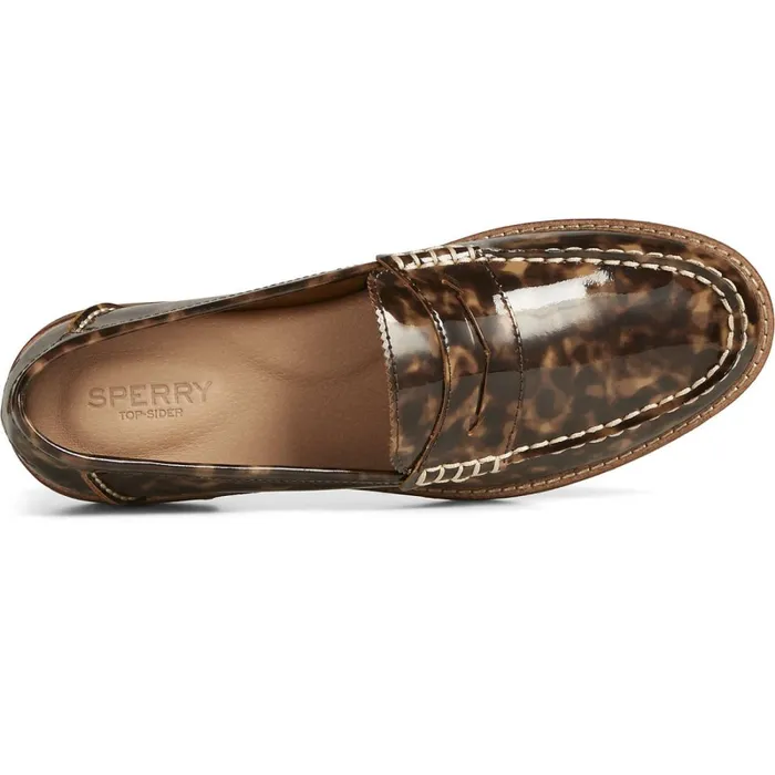 Flats and Loafers Women Sperry Seaport Penny Tortoise Leather Loafer Brown Flats and Loafers Women Sperry Seaport Penny Tortoise Leather Loafer Brown