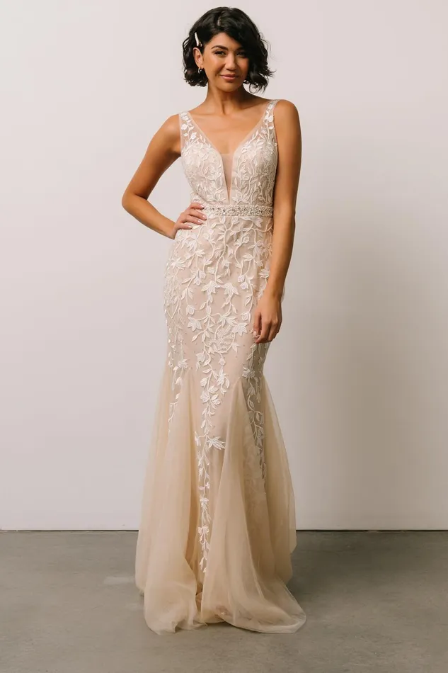 Fleurette Bridal Gown Beige Ivory Women Baltic Born Bridal