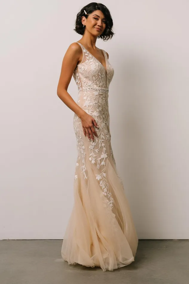 Fleurette Bridal Gown Beige Ivory Women Baltic Born Bridal Fleurette Bridal Gown Beige Ivory Women Baltic Born Bridal