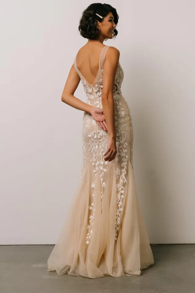 Fleurette Bridal Gown Beige Ivory Women Baltic Born Bridal Fleurette Bridal Gown Beige Ivory Women Baltic Born Bridal