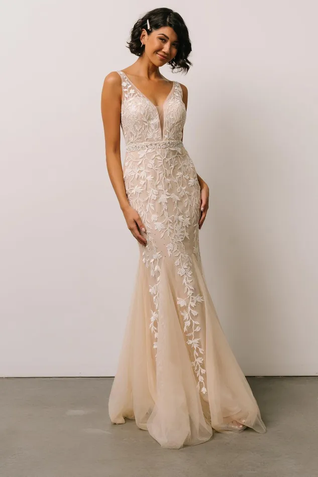 Fleurette Bridal Gown Beige Ivory Women Baltic Born Bridal Fleurette Bridal Gown Beige Ivory Women Baltic Born Bridal