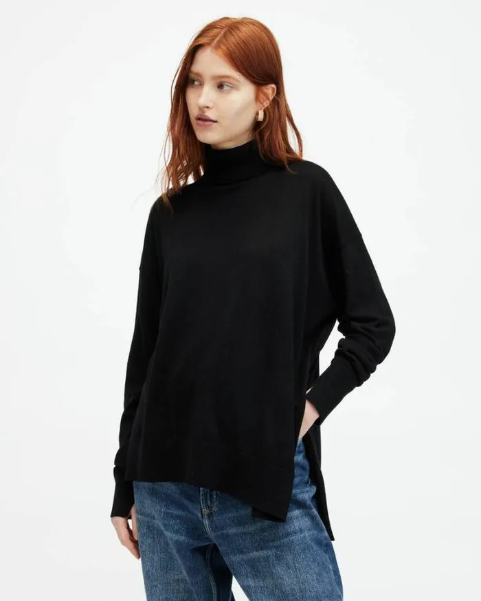 Flora 2In1 Pleated Mini Dress Black Women AllSaints Dresses