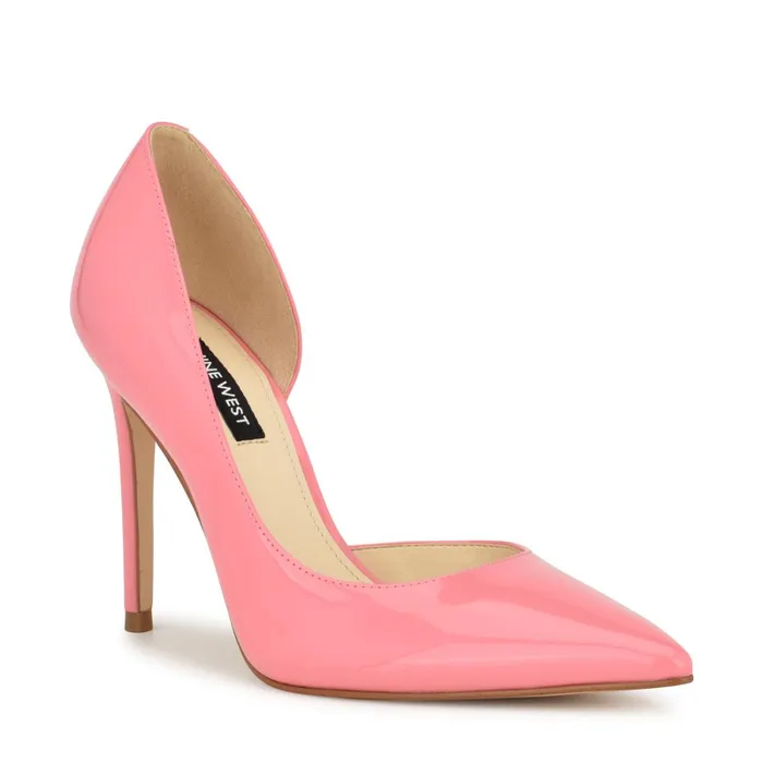 Folowe D039orsay Pointy Toe Pumps Pink Patent Women Nine West High Folowe D039orsay Pointy Toe Pumps Pink Patent Women Nine West High