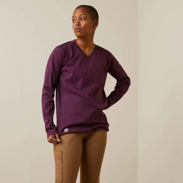 FR AC Crew Top Potent Purple Women Ariat TShirts and Tops