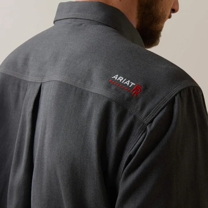 FR Air Inherent Work Shirt Charcoal Heather Men Ariat Button Down Shirts FR Air Inherent Work Shirt Charcoal Heather Men Ariat Button Down Shirts