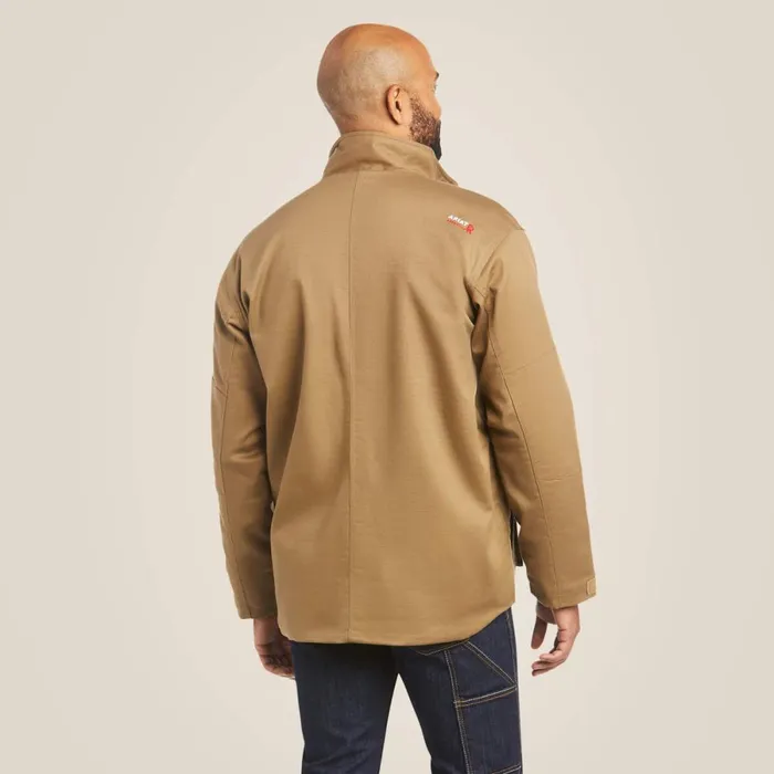 FR Canvas Stretch Jacket Field Khaki Men Ariat Workwear FR Canvas Stretch Jacket Field Khaki Men Ariat Workwear