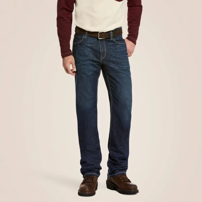 FR M4 Relaxed DuraStretch Lineup Stackable Straight Leg Jean Platinum Men Ariat Denim