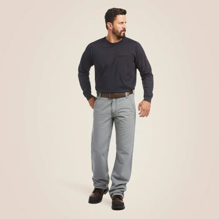 FR M4 Relaxed Workhorse Boot Cut Pant Fr Medium Gray Men Ariat Pants and Shorts FR M4 Relaxed Workhorse Boot Cut Pant Fr Medium Gray Men Ariat Pants and Shorts