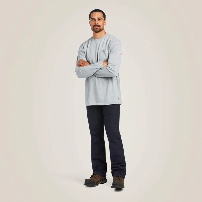 FR Max Protect Inherent TShirt Heather Grey Men Ariat TShirts and Polos FR Max Protect Inherent TShirt Heather Grey Men Ariat TShirts and Polos