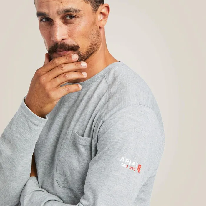 FR Max Protect Inherent TShirt Heather Grey Men Ariat TShirts and Polos FR Max Protect Inherent TShirt Heather Grey Men Ariat TShirts and Polos