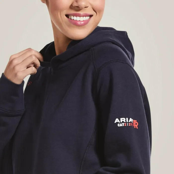 FR Rev Pullover Hoodie Navy Women Ariat Workwear FR Rev Pullover Hoodie Navy Women Ariat Workwear