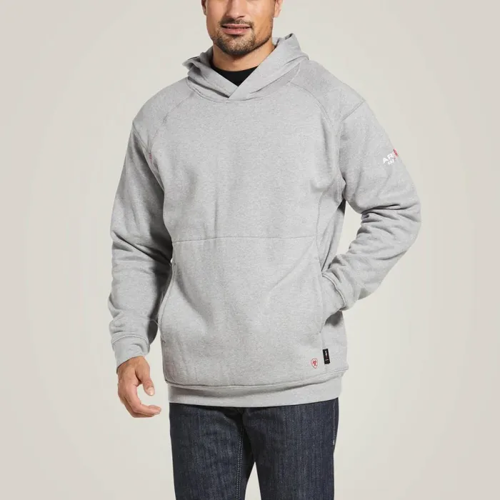 FR Rev Pullover Hoodie Silver Fox Heather Men Ariat Sweatshirts and Hoodies