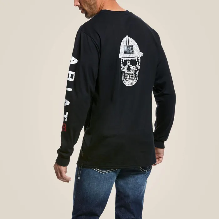 FR Roughneck Skull Logo TShirt Black Men Ariat TShirts and Polos