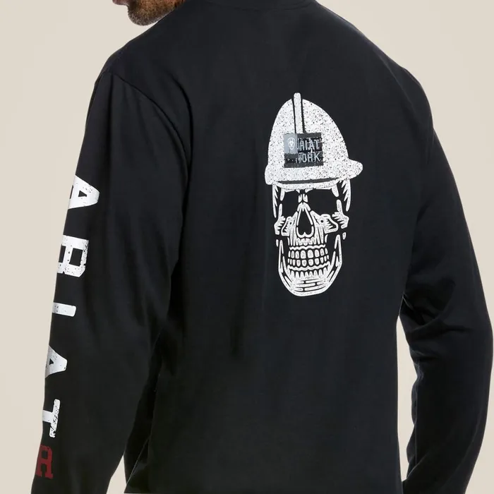 FR Roughneck Skull Logo TShirt Black Men Ariat TShirts and Polos