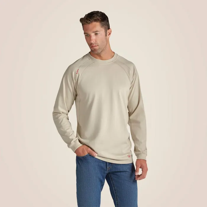 FR Work Crew TShirt Sand Men Ariat TShirts and Polos