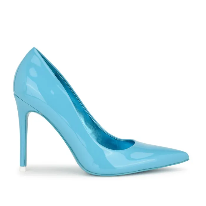 Fresh Pointy Toe Pumps Light Blue Patent Women Nine West Pumps