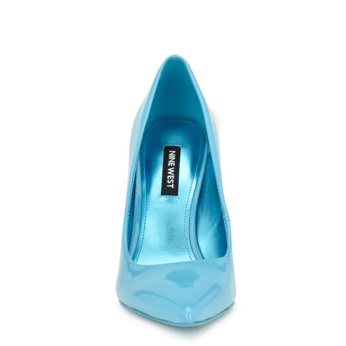 Fresh Pointy Toe Pumps Light Blue Patent Women Nine West Pumps Fresh Pointy Toe Pumps Light Blue Patent Women Nine West Pumps
