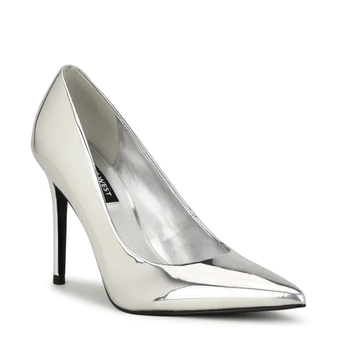 Fresh Pointy Toe Pumps Silver Women Nine West Pumps