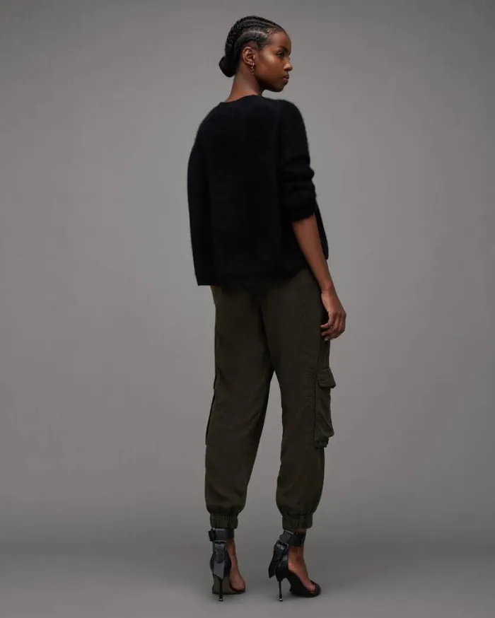 Frieda HighRise Tencel Cargo Pants Khaki Green Women AllSaints Pants and Leggings Frieda HighRise Tencel Cargo Pants Khaki Green Women AllSaints Pants and Leggings