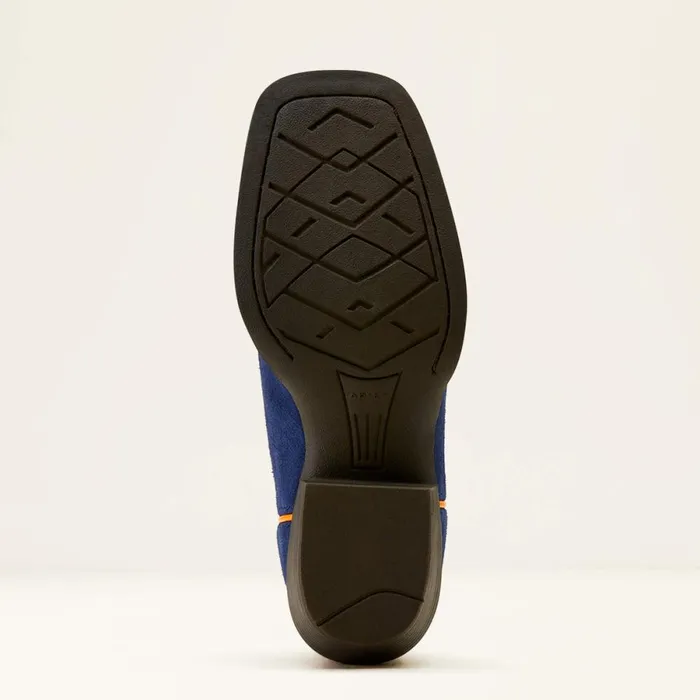 Futurity Fort Worth Western Boot Patriot Blue Suedepale Moon Kids Ariat Big Kids039 Footwear