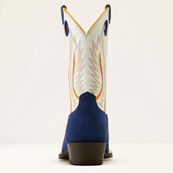 Futurity Fort Worth Western Boot Patriot Blue Suedepale Moon Kids Ariat Big Kids039 Footwear
