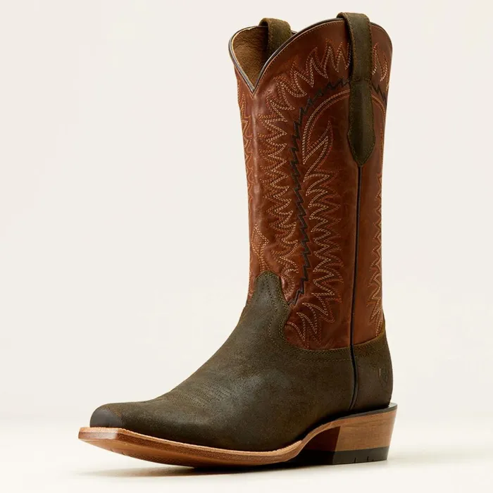 Futurity Time Cowboy Boot Olive Roughoutcopper Crunch Men Ariat Western Boots