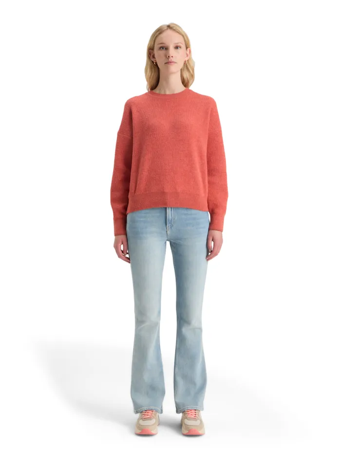 Fuzzy Crew Neck Pullover Negroni Melange Women Scotch and Soda Knitwear