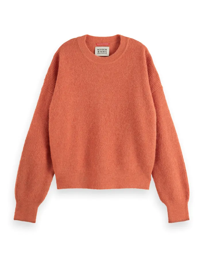 Fuzzy Crew Neck Pullover Negroni Melange Women Scotch and Soda Knitwear