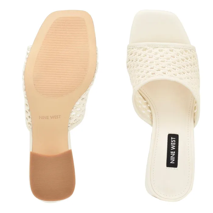 Galant Block Heel Sandals White Women Nine West Heeled Galant Block Heel Sandals White Women Nine West Heeled