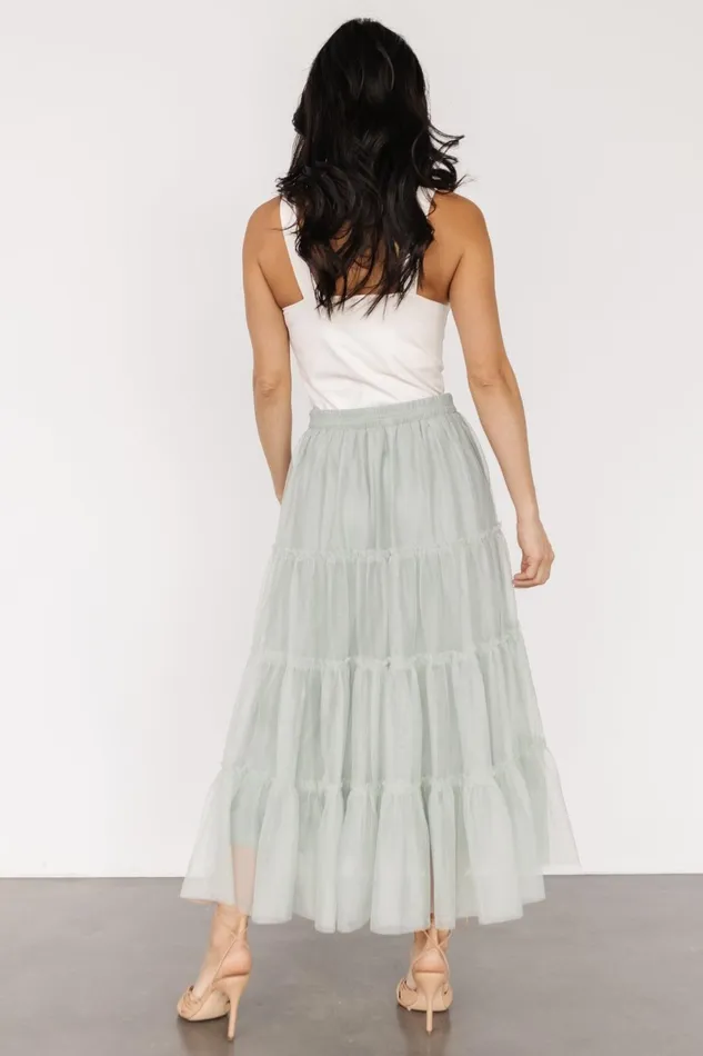Galena Tulle Skirt Light Sage Women Baltic Born Skirts Galena Tulle Skirt Light Sage Women Baltic Born Skirts