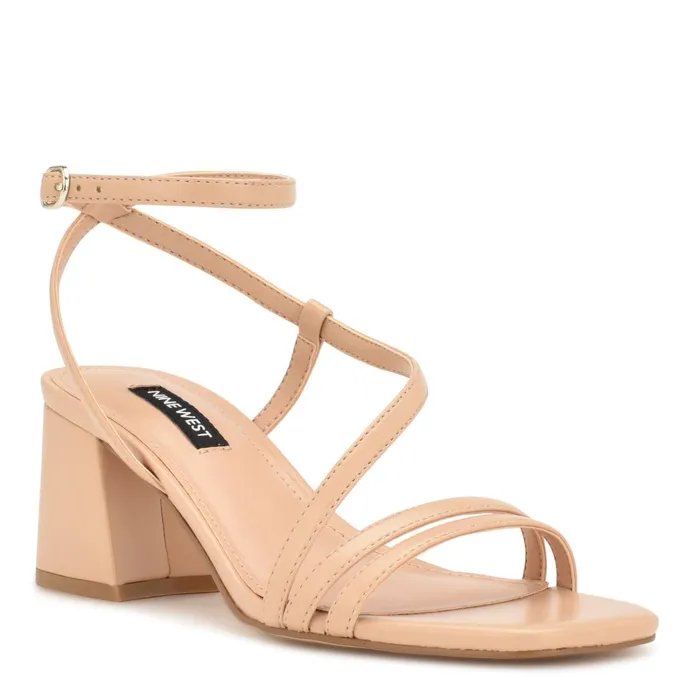 Georga Block Heel Sandals Warm Blush Women Nine West Low Heel Georga Block Heel Sandals Warm Blush Women Nine West Low Heel